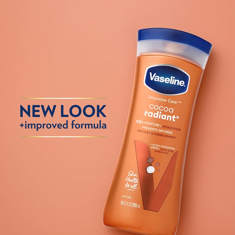 Vaseline Intensive Care Cocoa Radiant Hand & Body Moisturizer + Lip Therapy with Cocoa Butter for Healing Dry Skin & Lips - Image 5