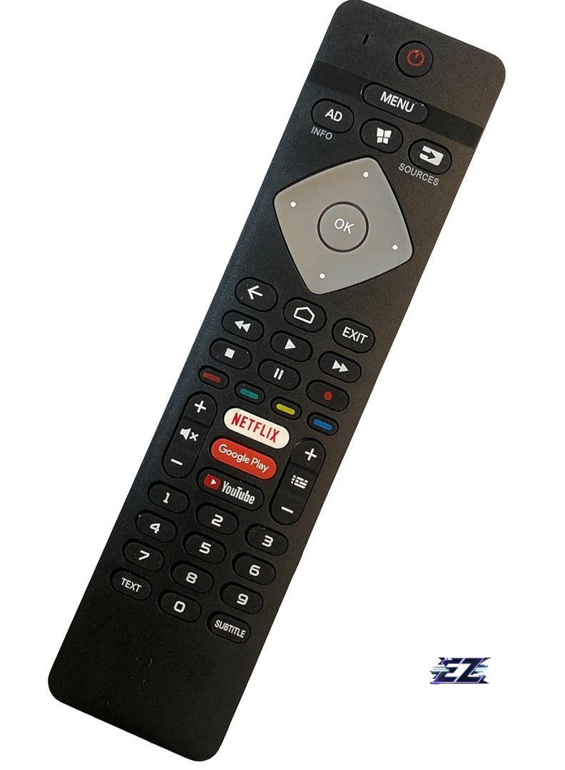ELTRAZONE Original Remote Control Compatible with Philips Smart Android TV 4K with Hotkeys for Netflix, YouTube, Rakuten, Amplify – Battery Included - Image 2