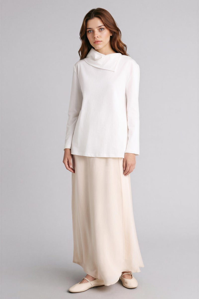 ديفاكتو جيبة طويلة من مزيج الكتان بقصة A - Image 2