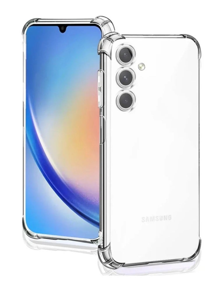 Generic - Case for Samsung Galaxy S25 Plus Clear TPU Four Corners Protection Cover Transparent Soft funda - Image 1
