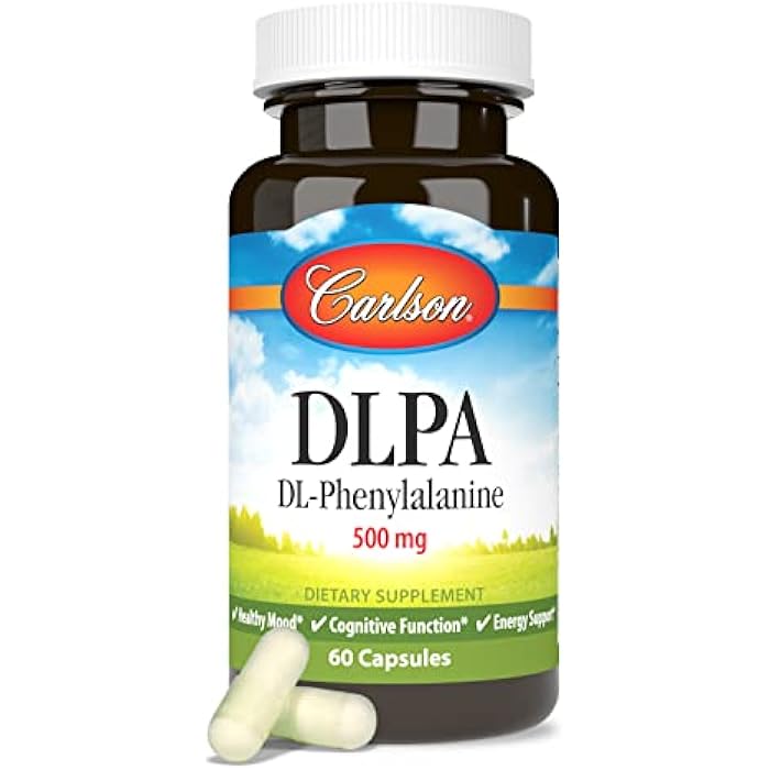 Carlson DLPA DL-Phenylalanine 500 mg Mood, Cognitive & Nervous System Support Supplement - 60 Capsules - Image 5