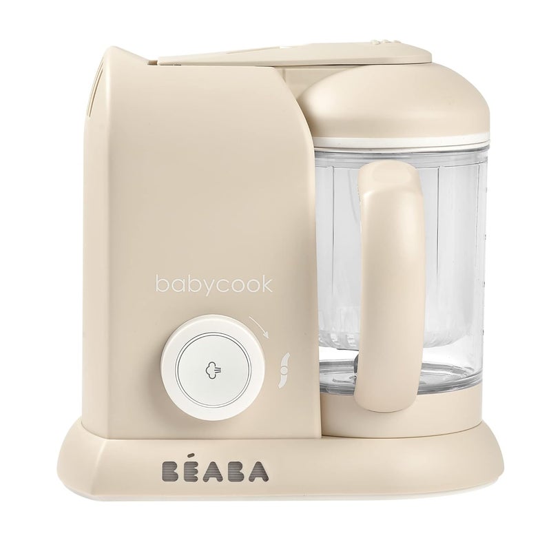 Baba BEABA Babycook Solo 4 in 1 Baby Food Maker, Puree Steamer and Blender for Purees, Grinder with Auto Steam Cooking, Lrg Capacity 4.5 Cups 27 Servings in 20 Mins, Oat - Image 1