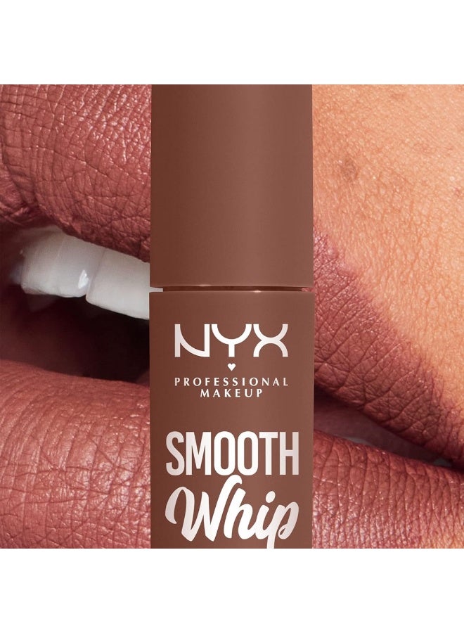 NYX PROFESSIONAL MAKEUP NYX Smooth Whip Matte Lip Cream – Memory Foam is a lightweight, whipped lip cream designed to deliver a smooth, velvety matte finish. Its creamy texture glides effortlessly onto the lips, providing rich pigmentation with a comfortable, long-lasting feel. Ideal for everyday wear or special occasions, this lip cream enhances your makeup look with a bold, statement color. - Image 5