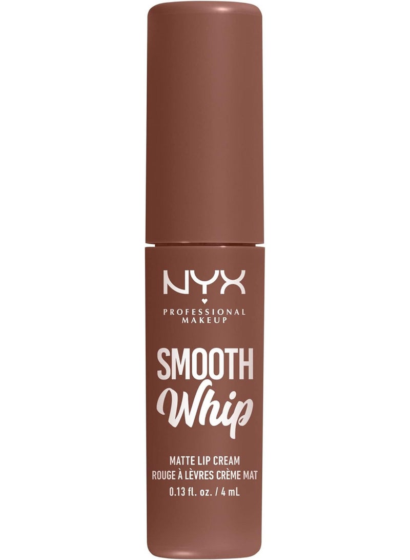 NYX PROFESSIONAL MAKEUP NYX Smooth Whip Matte Lip Cream – Memory Foam is a lightweight, whipped lip cream designed to deliver a smooth, velvety matte finish. Its creamy texture glides effortlessly onto the lips, providing rich pigmentation with a comfortable, long-lasting feel. Ideal for everyday wear or special occasions, this lip cream enhances your makeup look with a bold, statement color. - Image 3