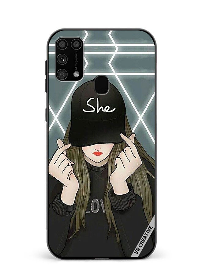 VR CREATIVE Protective Case Cover For Samsung Galaxy M31/M31 Prime She On Cap Design Multicolour - Image 1
