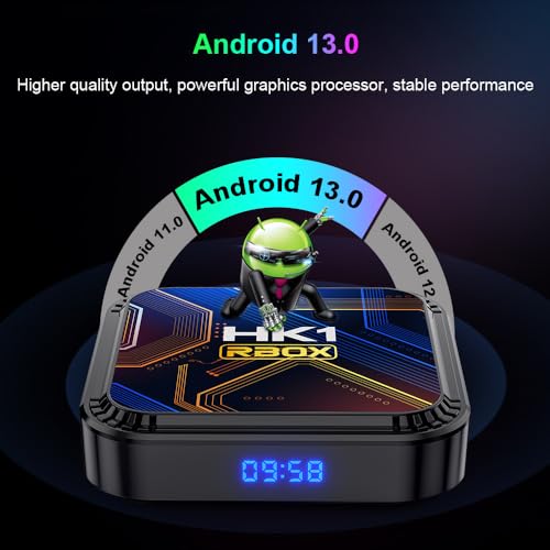 IDEALROYAL Android Box 2026, Android 13.0 TV Box with 3D 8K 4GB RAM 64GB ROM RK3528 Quad-Core ARM Cortex A53 Mali-450, 2.4GHz/5.0GHz Dual WiFi BT 4.0, Support H.265 Ultra HD/HDMI 2.0/USB 3.0 Smart TV Box - Image 3