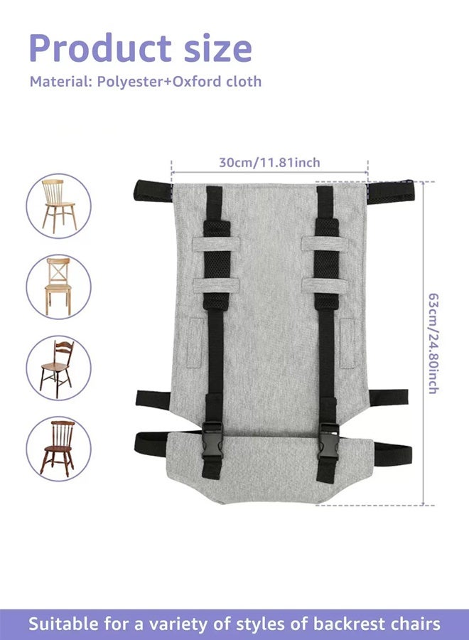 Universal Kids Safety Harness Child Chair Belt Portable Foldable Gray Safety Strap For Restaurant Travel And Dining - Image 4