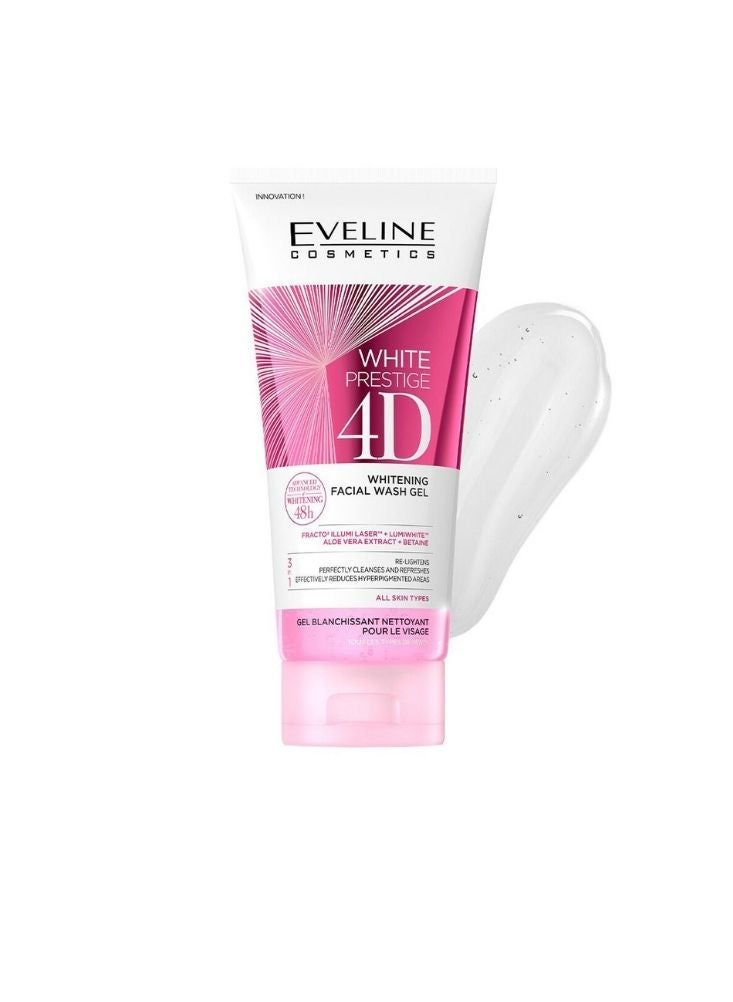 جل غسول الوجه المفتح من إيفلين وايت بريستيج رباعي الأبعاد - منظف مفتح بخلاصة الصبار والبيتين