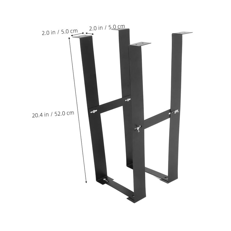 Under Desk CPU Mount Bracket Computer Tower Holder Stand Organizer Black - Image 3