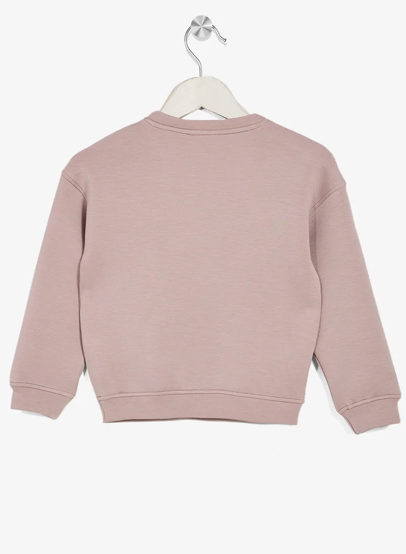 جس Kids Graphic Crew Neck Sweatshirt