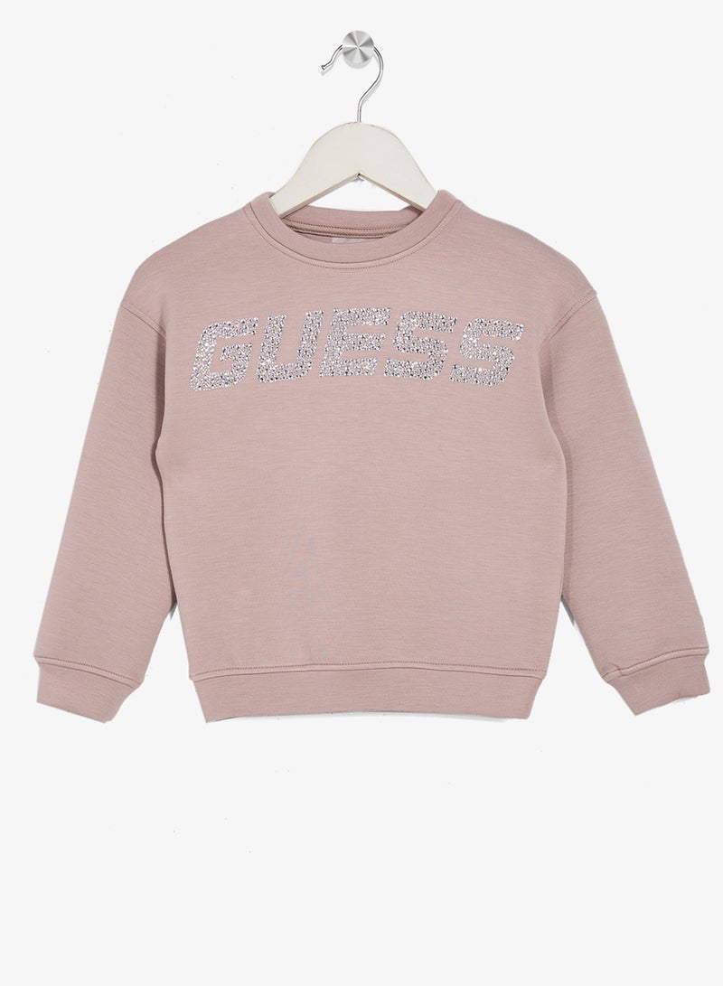 GUESS Kids Graphic Crew Neck Sweatshirt - Image 1