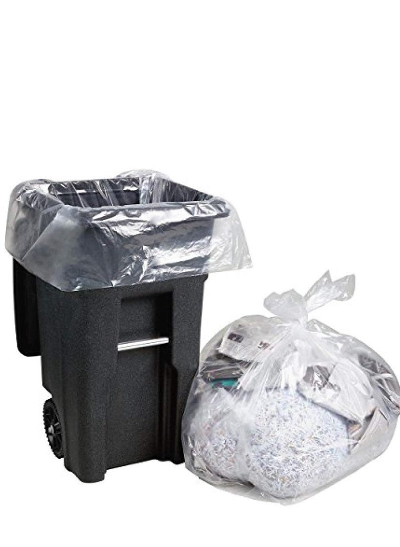Terabyte أكياس قمامة شفافة 90x110، 70 جالون أكياس قمامة قابلة للتحلل لعلب المطبخ أكياس قمامة مريحة للاستخدام المنزلي ومكتب القمامة أكياس تسوق أكياس بلاستيكية - عبوة مكونة من 50 قطعة. - Image 2
