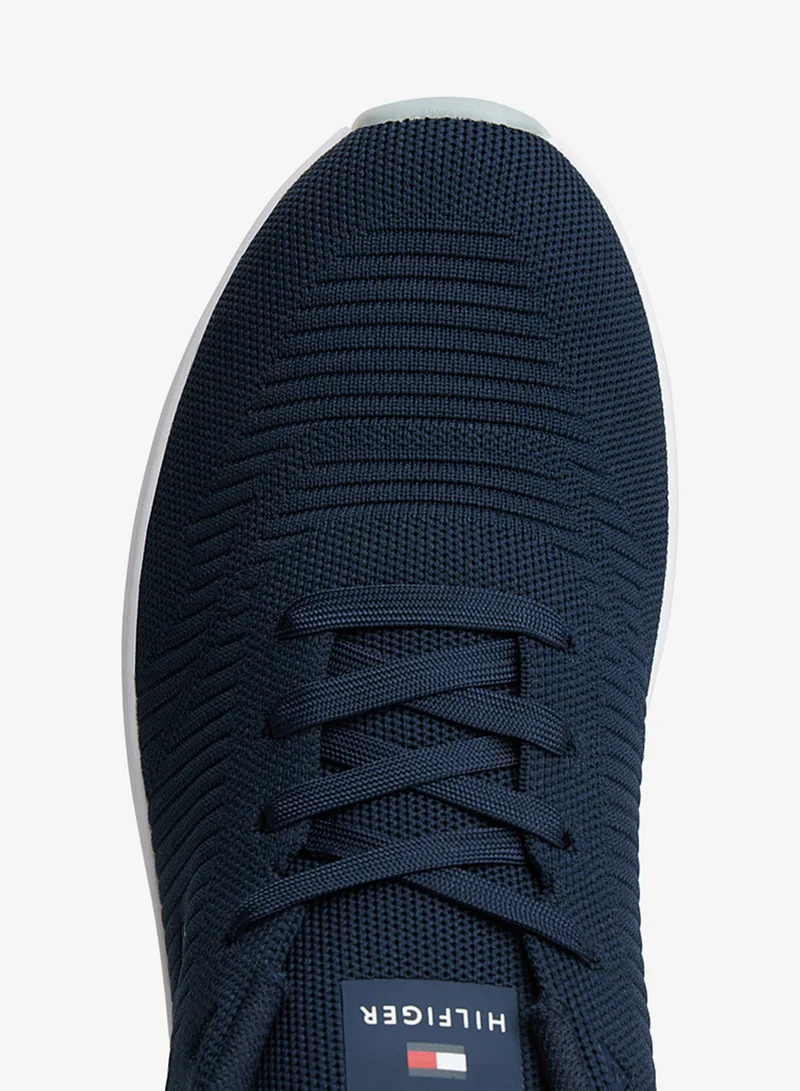 TOMMY HILFIGER Navy Signature Knitted Trainers for Men | Best Price UAE