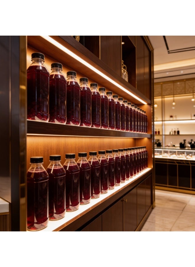 IDEAL PACK زجاجة بلاستيكية شفافة سعة 1 لتر مع غطاء لولبي أسود - 1 لتر - Image 4