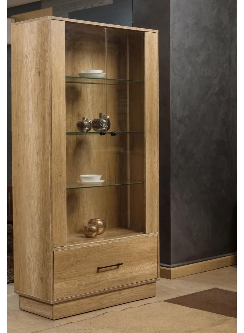 Nish Modern MDF Natural Wood Color 200x40x100cm