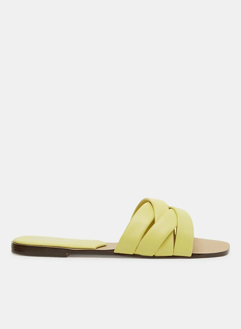 ONLY Cross Strap Leather Sandals