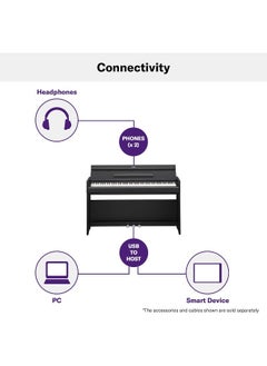 YAMAHA Yamaha YDPS55 Arius Series Slim Digital Console Piano, Black  - Image 3