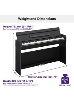YAMAHA Yamaha YDPS55 Arius Series Slim Digital Console Piano, Black  - Image 1