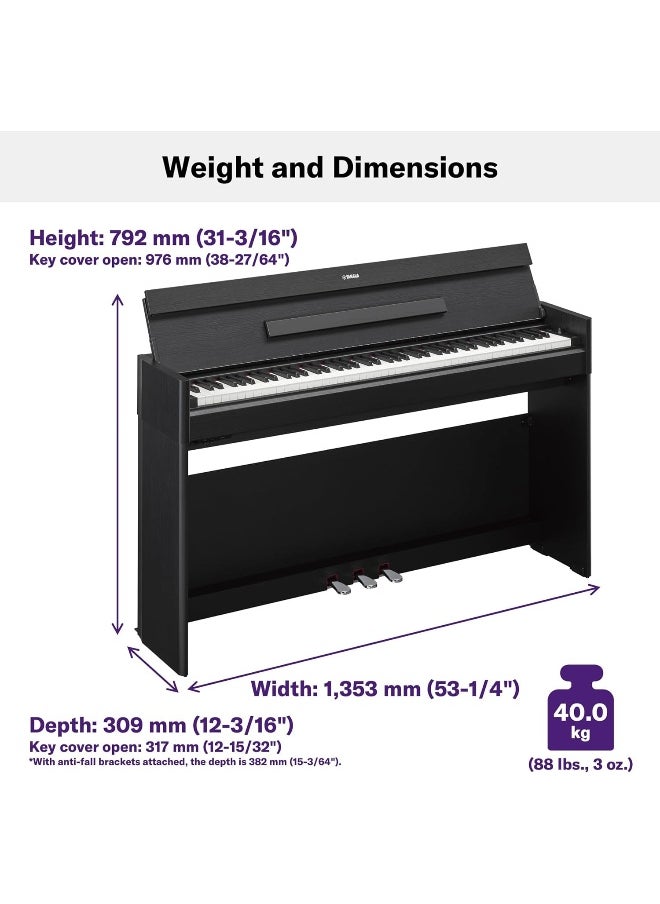 YAMAHA Yamaha YDPS55 Arius Series Slim Digital Console Piano, Black  - Image 1