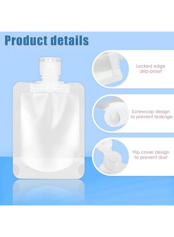 Anugrah Travel Squeeze Pouch Set, Travel Fluid Makeup Packing Bag Empty Portable Stand Up Refillable Squeeze Pouches Spout Bags Cosmetic Lotion Shampoo Face Cream Hand Soap 30ml/ 50ml/ 100ml - Image 5