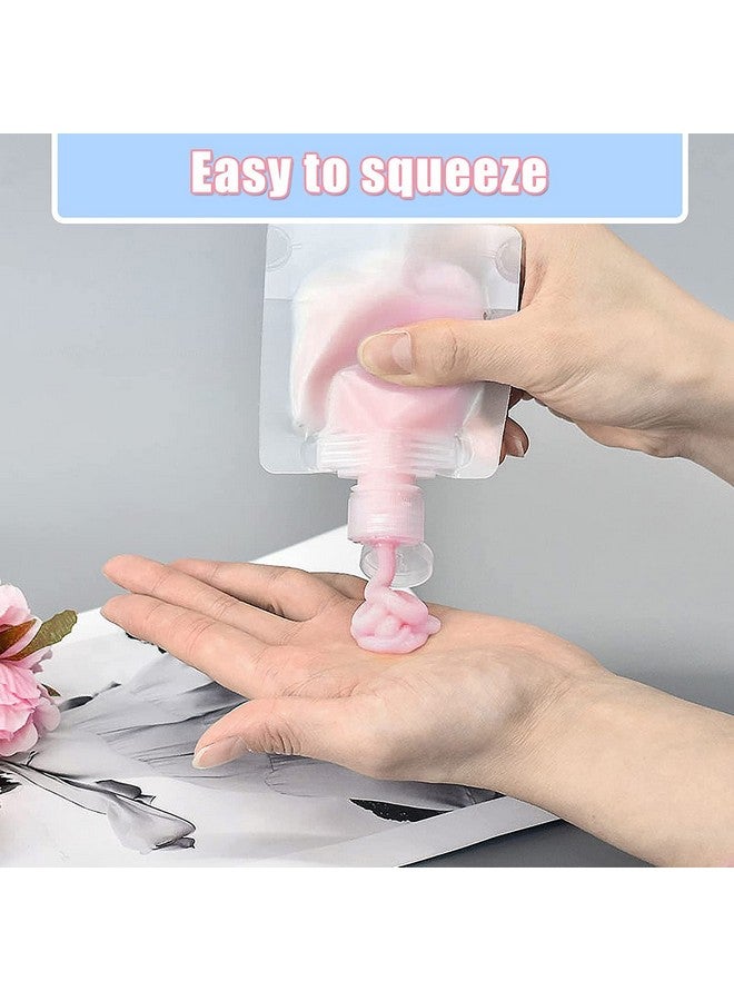 Anugrah Travel Squeeze Pouch Set, Travel Fluid Makeup Packing Bag Empty Portable Stand Up Refillable Squeeze Pouches Spout Bags Cosmetic Lotion Shampoo Face Cream Hand Soap 30ml/ 50ml/ 100ml - Image 3