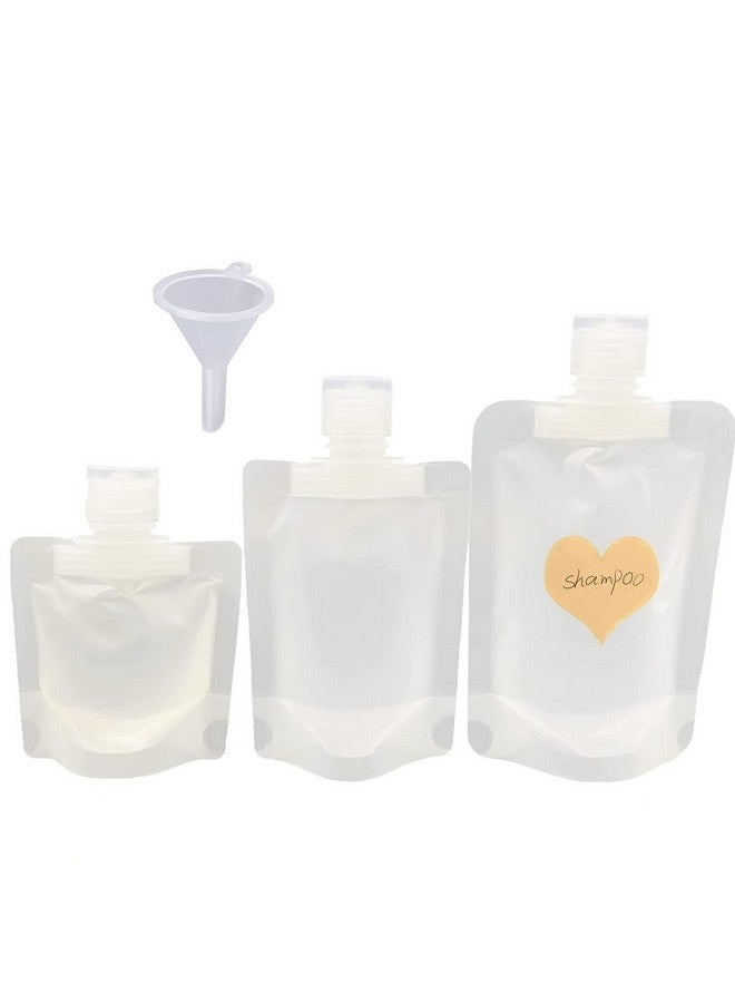 Anugrah Travel Squeeze Pouch Set, Travel Fluid Makeup Packing Bag Empty Portable Stand Up Refillable Squeeze Pouches Spout Bags Cosmetic Lotion Shampoo Face Cream Hand Soap 30ml/ 50ml/ 100ml - Image 1