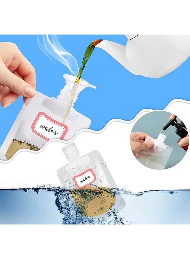 Anugrah Travel Squeeze Pouch Set, Travel Fluid Makeup Packing Bag Empty Portable Stand Up Refillable Squeeze Pouches Spout Bags Cosmetic Lotion Shampoo Face Cream Hand Soap 30ml/ 50ml/ 100ml - Image 4