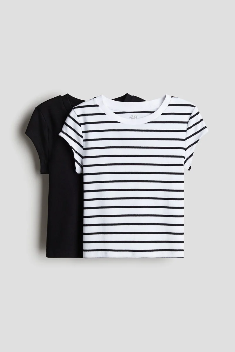 H&M 2-pack cotton jersey tops