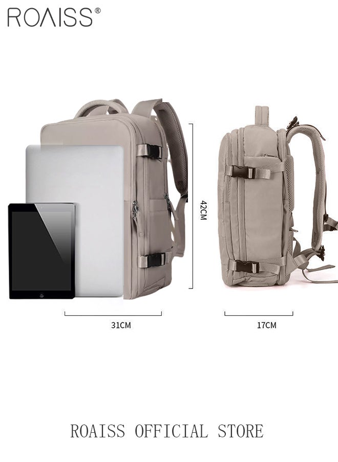 roaiss Travel Backpack for Men Women Carry On Backpack with USB Charging Port Shoe Compartment Flight Approved College School Bag Casual Daypack for Weekender Business Hiking  - Image 2