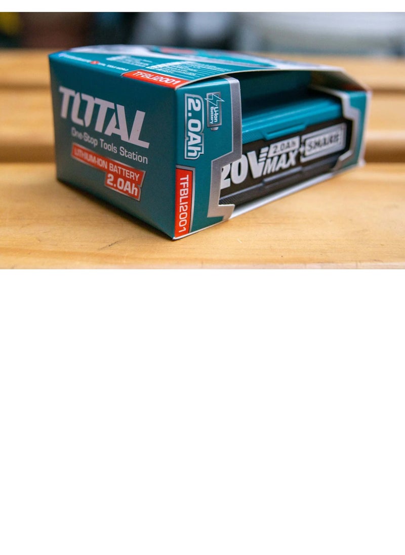 TOTAL TOTAL Lithium 20V Battery Pack – 2.0Ah Lithium-Ion, LED Power Indicator, Compatible with P20S Series Tools, Long-Lasting Rechargeable Battery for Power Tools  - Image 5
