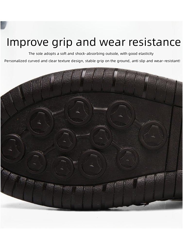 Beach Shoes Casual Sandals Genuine Leather Black - Image 3