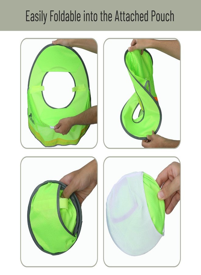UNCO- Hard Hat Sun Shield, Green, Full & Standard Brim Mesh Sunshade High Visibility Reflective, Hard Hat Sun Shade, Hard Hat Accessories, Hard Hat Visor, Hard Hat Shade, Hard Hat Neck Shade - Image 4