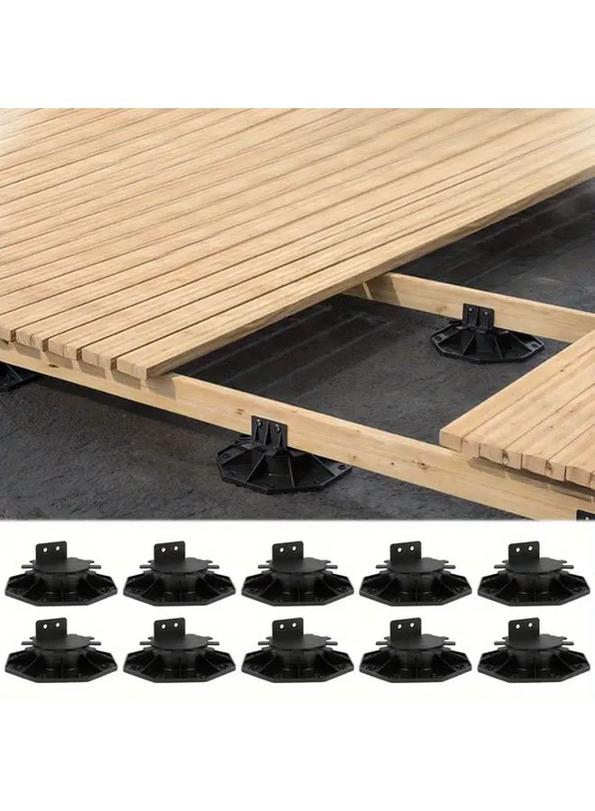 10pcs Adjustable Deck Support Pedestal Base Raised Platform Floor Height 16 20cm - Image 2