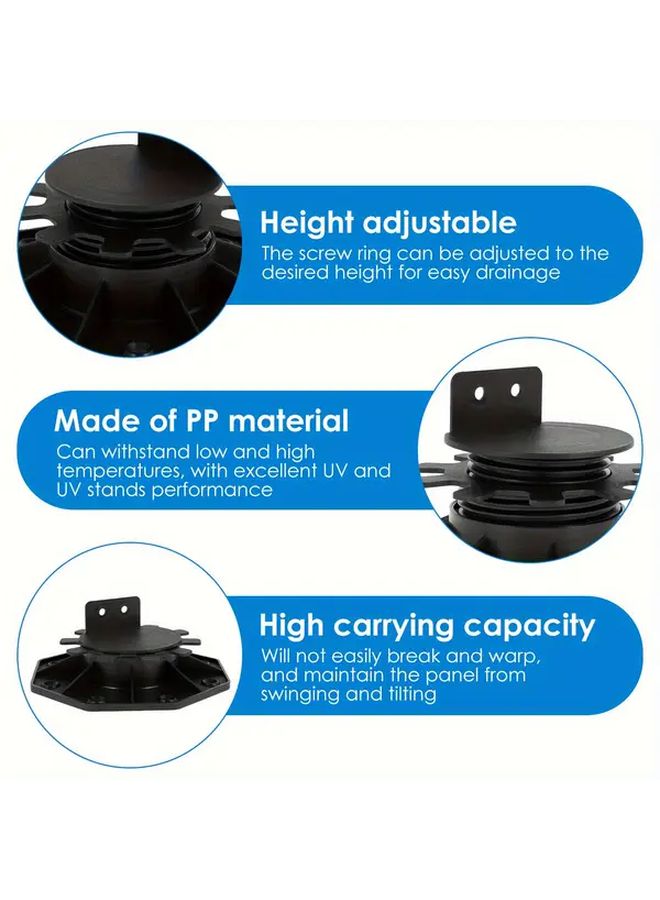 10pcs Adjustable Deck Support Pedestal Base Raised Platform Floor Height 16 20cm - Image 3