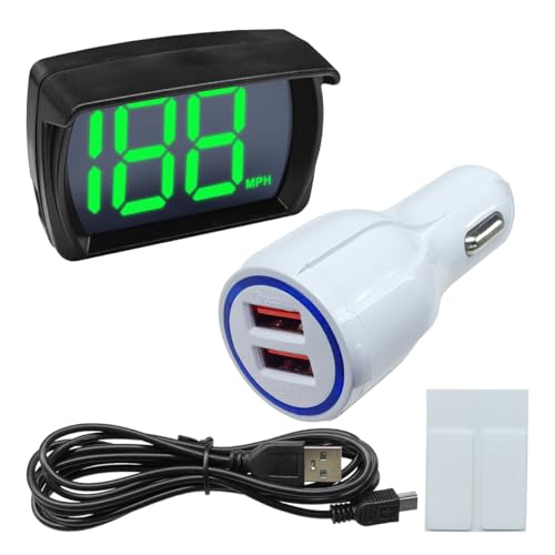 DUSCOKE Car HUD GPS Digital Speedometer, MPH Speed Meter with LED Large Font Head Up Display, Universal USB Cable Plug & Play Speed Gauge for Car, Truck, SUV, Motorcycle (MPH) - Image 1