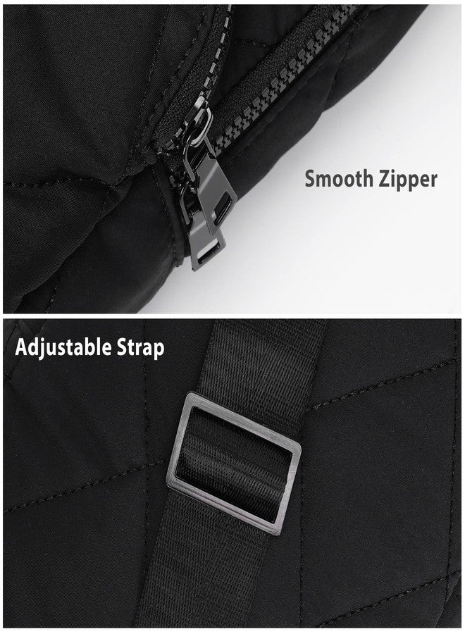 حقيبة كتف مبطنة للنساء، حقيبة كروسبودي منفوخة، حقيبة ظهر، حقيبة يد، حقيبة خصر خفيفة الوزن، حقيبة صدر منتفخة - Image 4