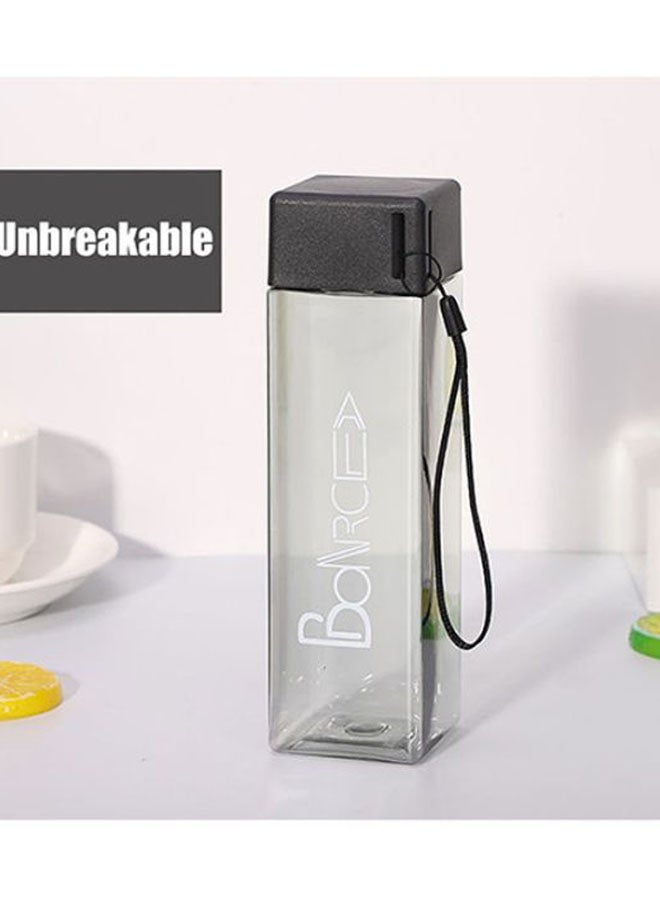 إسكدنيا Cute Square Water Bottle Clear/Black 19.5x5.5x5.5cm - Image 2