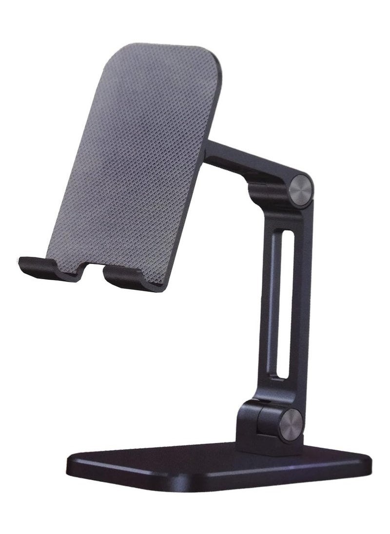 ELTRAZONE Adjustable Desktop Phone Holder Stand – Universal Cell Phone Stand Compatible with iPhone 14 Pro, 13 Pro, 12, XS, Samsung Galaxy S22 Ultra, S20, S10+, and More – Stable Anti-Slip Base, Ergonomic Viewing Angle – Ideal for Desk, Office, Home Use – Black  - Image 1