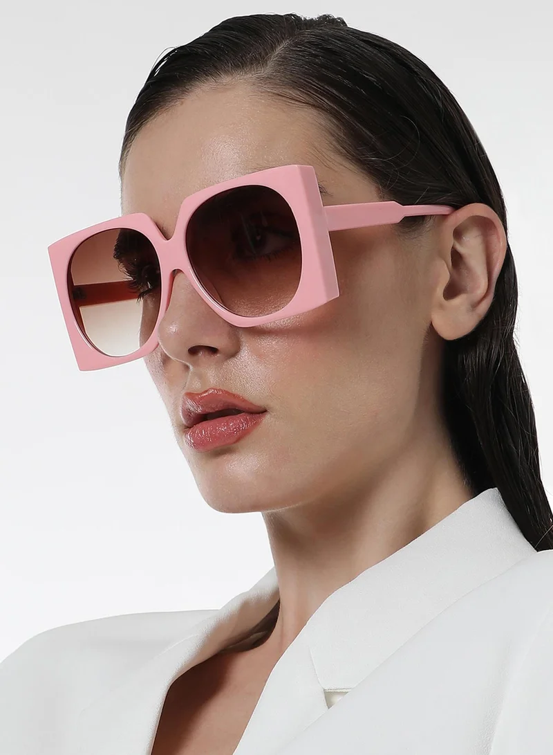 Haute Sauce The Block Oversized Sunglasses - Bubblegum Pink