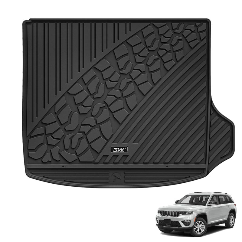 3W Cargo Liner Fit for 20222025 Jeep Grand Cherokee Non L TPE All Weather Custom Fit Trunk Mat Black