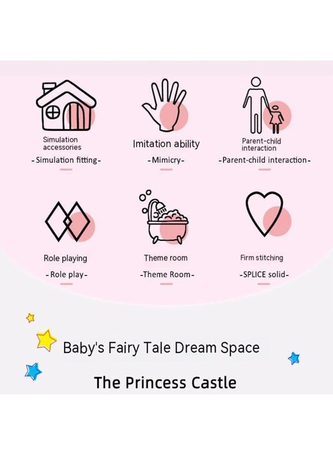 Beauenty Doll House Building Toys with Lights ,Girls Toddler DIY Ideas Gifts - Image 4