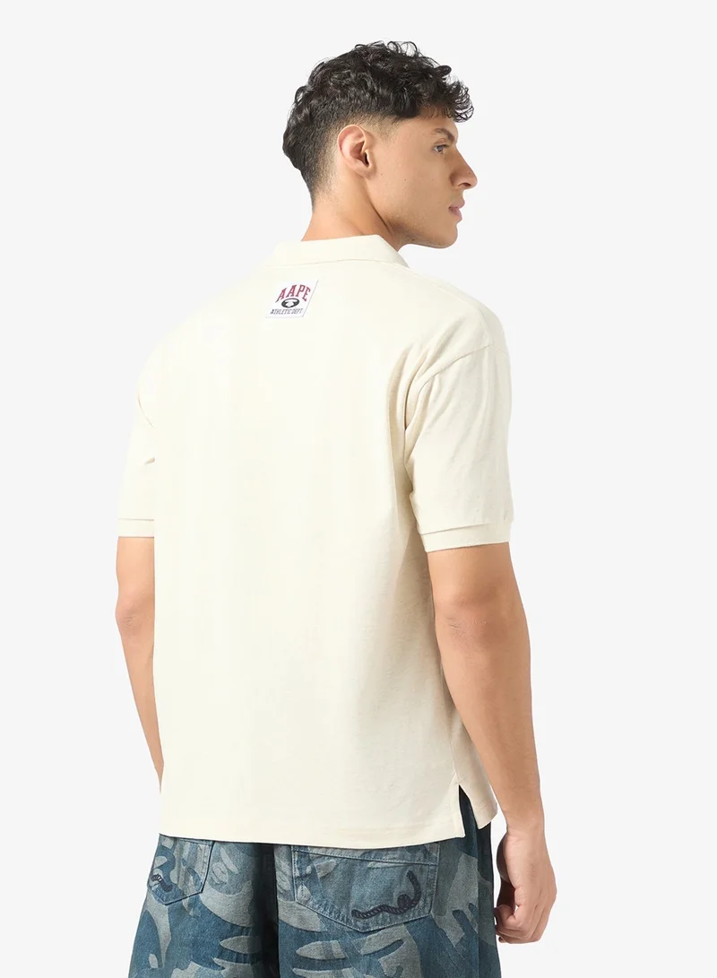 AAPE AAPENOW moonface logo polo shirt