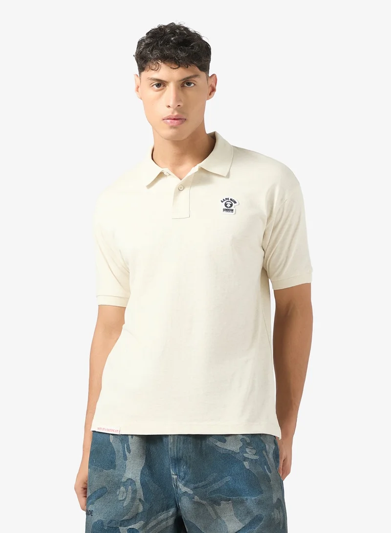 AAPE AAPENOW moonface logo polo shirt