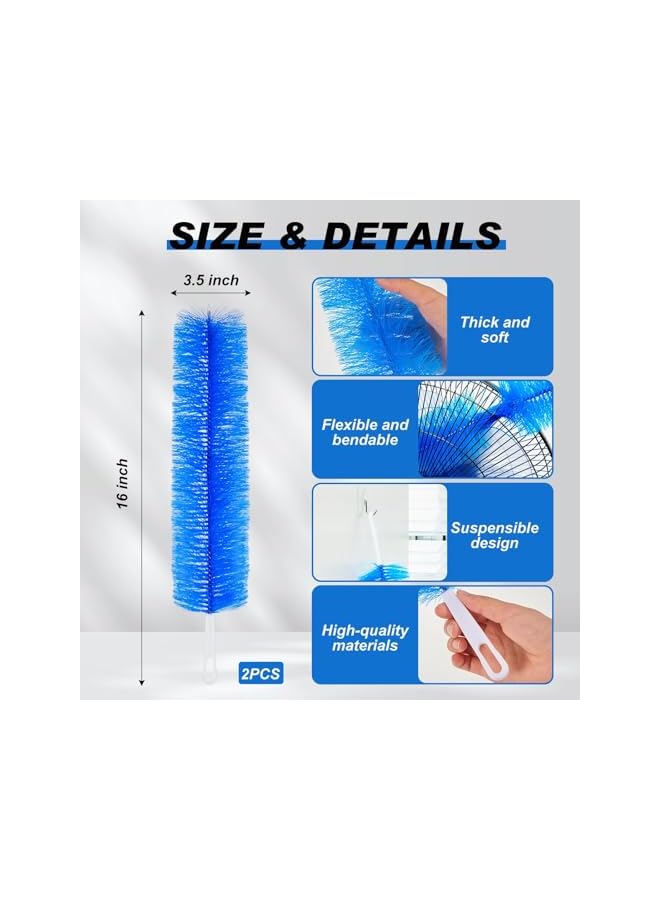erorex 4-Pack Bendable Cobweb Duster with Microfiber Heads | Plastic Handle Reusable Dust Cleaner for Ceiling Fans, AC Units, Car Vents & Home Shutters | Flexible Interior Cleaning Tool for Hard-to-Reach Are - Image 2