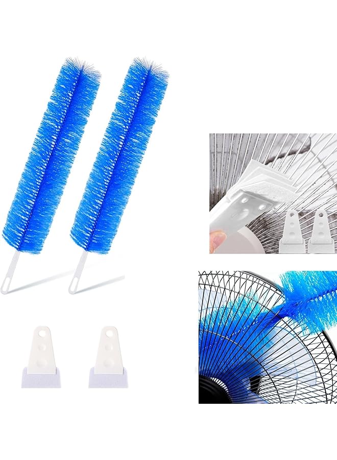 erorex 4-Pack Bendable Cobweb Duster with Microfiber Heads | Plastic Handle Reusable Dust Cleaner for Ceiling Fans, AC Units, Car Vents & Home Shutters | Flexible Interior Cleaning Tool for Hard-to-Reach Are - Image 1