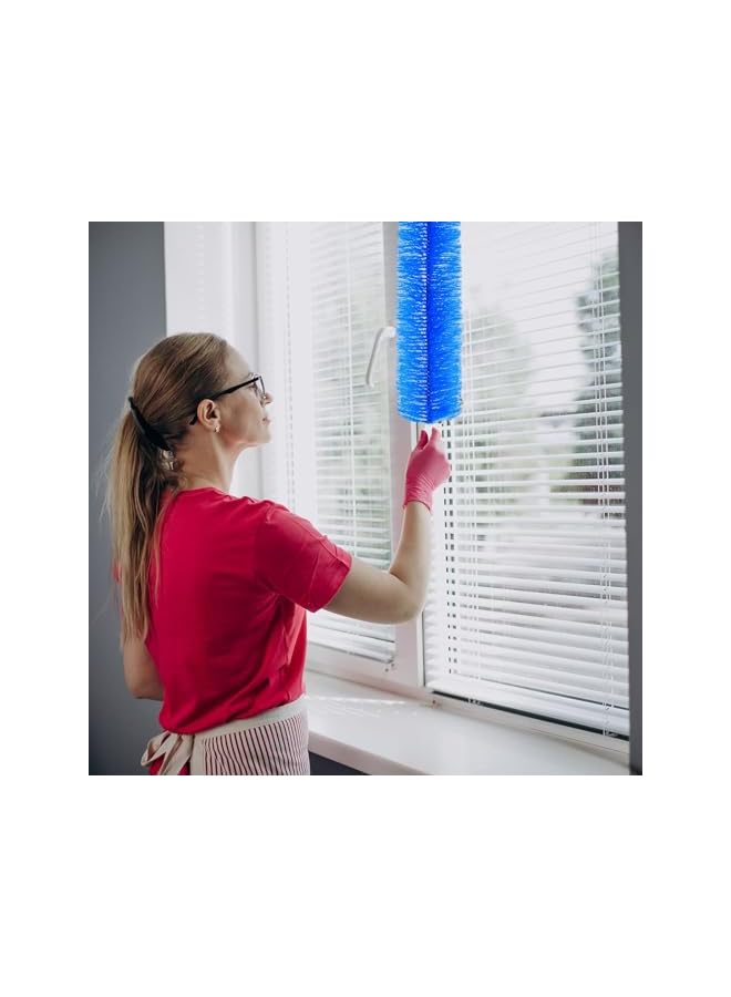 erorex 4-Pack Bendable Cobweb Duster with Microfiber Heads | Plastic Handle Reusable Dust Cleaner for Ceiling Fans, AC Units, Car Vents & Home Shutters | Flexible Interior Cleaning Tool for Hard-to-Reach Are - Image 5