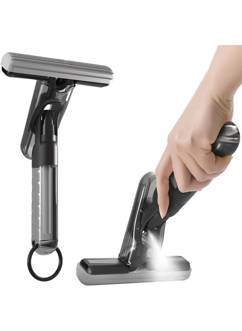 SYOSI Mini Spray Mop, Sponge Spray Mop, Compact Cleaning Tool with PVA Super Absorbent Sponge Head, Multi-Surface Mops for Small Spaces, Floors, Tabletops, Mirrors, Glass Doors, and Kitchen Walls (Black) - Image 1