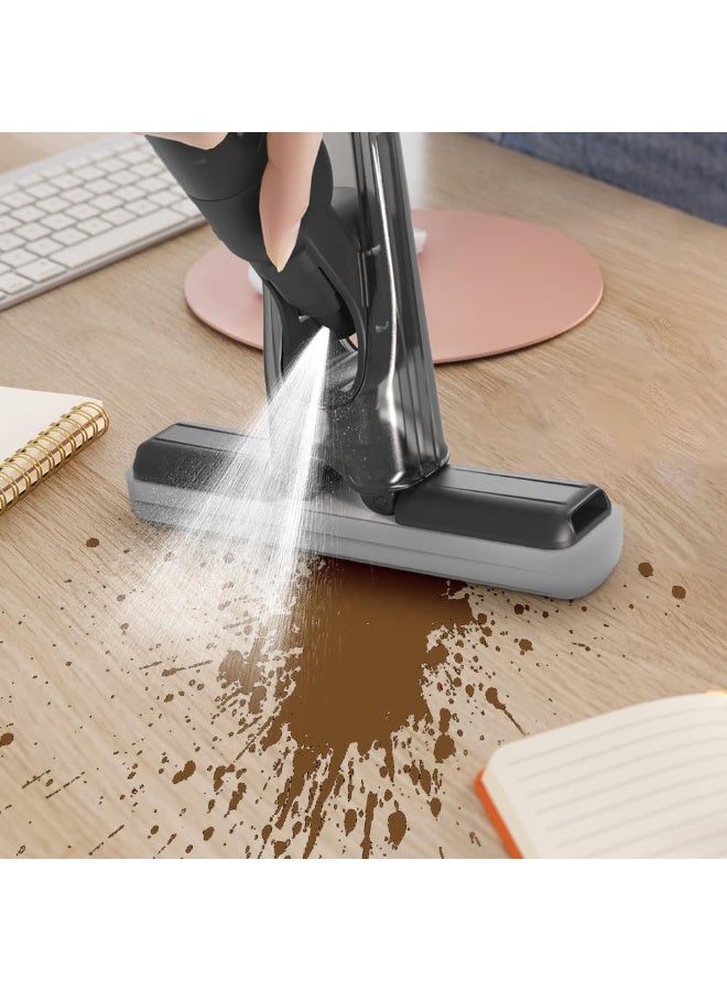 SYOSI Mini Spray Mop, Sponge Spray Mop, Compact Cleaning Tool with PVA Super Absorbent Sponge Head, Multi-Surface Mops for Small Spaces, Floors, Tabletops, Mirrors, Glass Doors, and Kitchen Walls (Black) - Image 4