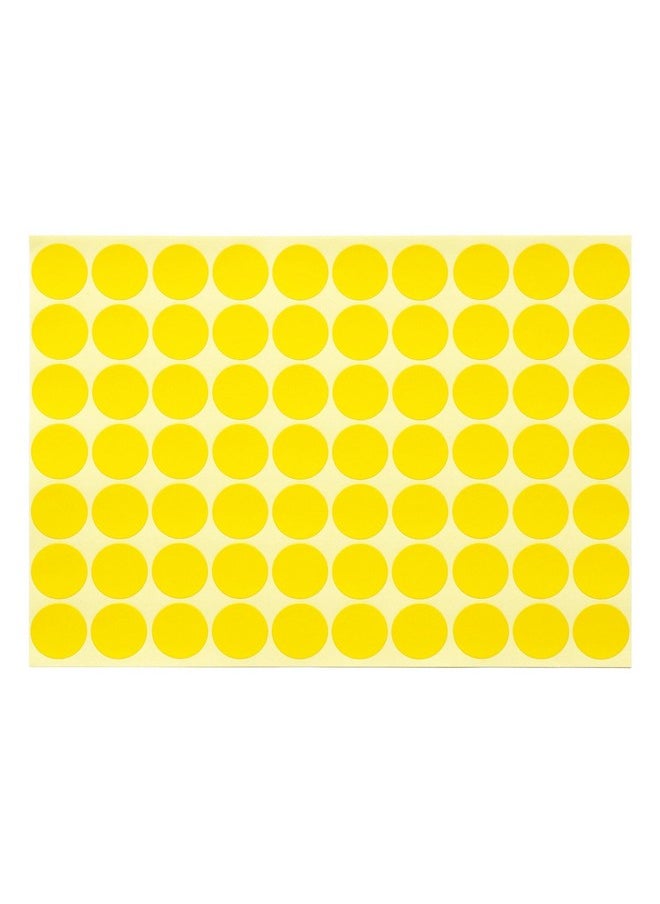 dealzEpic - Round Yellow Color Dot Stickers - Self Adhesive Peel And Stick Paper Label | Inventory/Storage Organizing/Planning Tool - Pack Of 15 Sheets  - Image 2