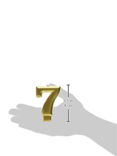 Amscan Metallic Gold 7 Birthday Glitter 325 Numeral Candle - Image 3